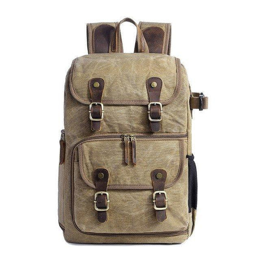 Woosir Waterproof Waxed Canvas Bag Camera Backpack - Woosir