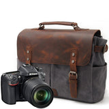 Woosir Waxed Canvas and Leather Waterproof Camera Bag - Woosir