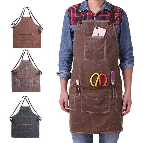 Woosir Waxed Canvas And Leather Apron - Woosir
