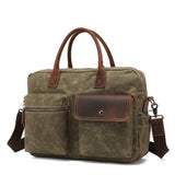 Woosir Waxed Canvas Laptop Bag Satchel Bag - Woosir