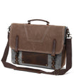 Mens Waxed Canvas Briefcase for Laptop - Woosir