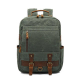 Waxed Canvas Rucksack Vintage Backpack - Woosir